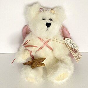 Boyds Bears Taira Angel White Pink Roses Star Wings Archive Collection Ornament